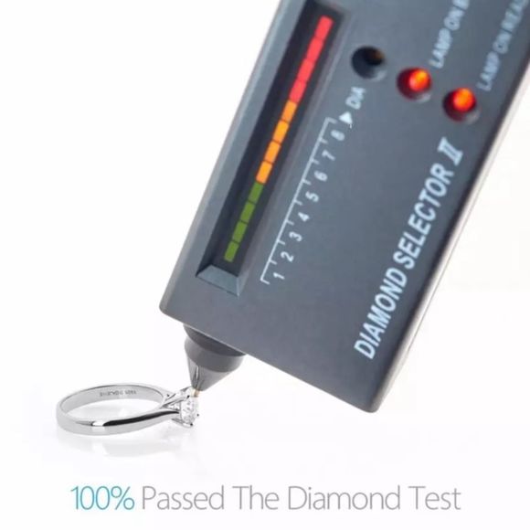 1ct D Moissanite Platinum Plated Ring - Picture 13 of 13